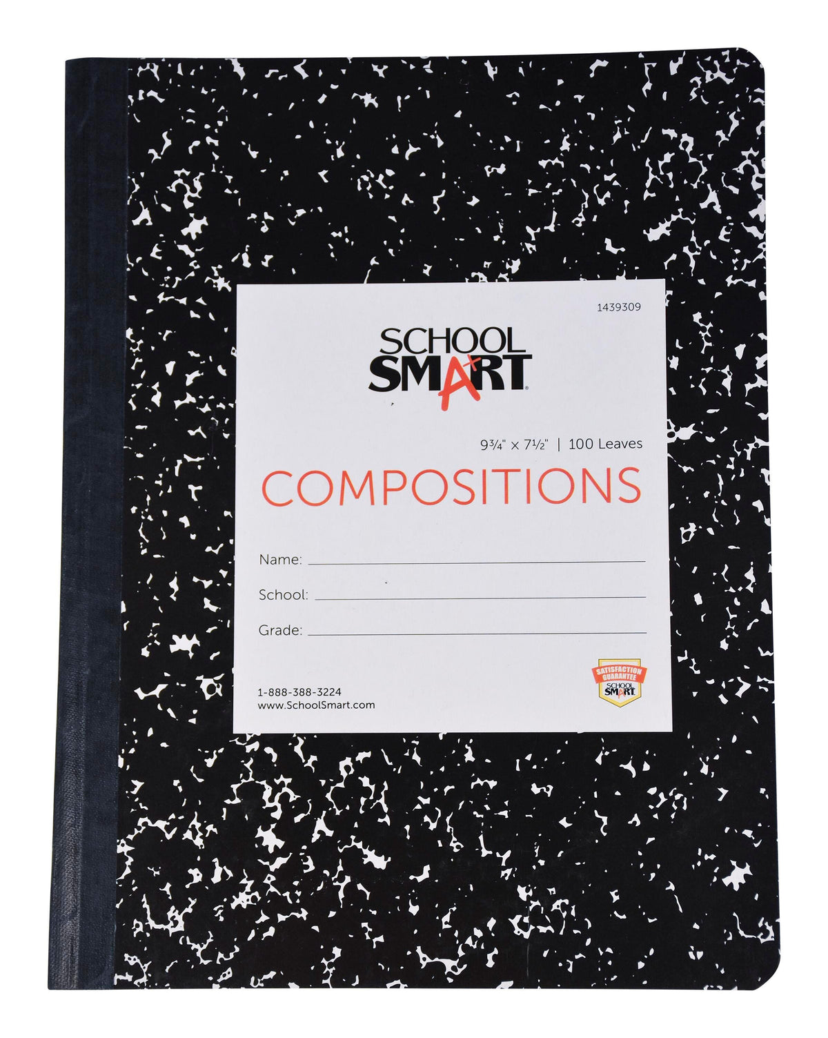 PAPER COMP BOOK HARD 9.75X7.5 IN RULED SCHOOL SMART 100 SHTS