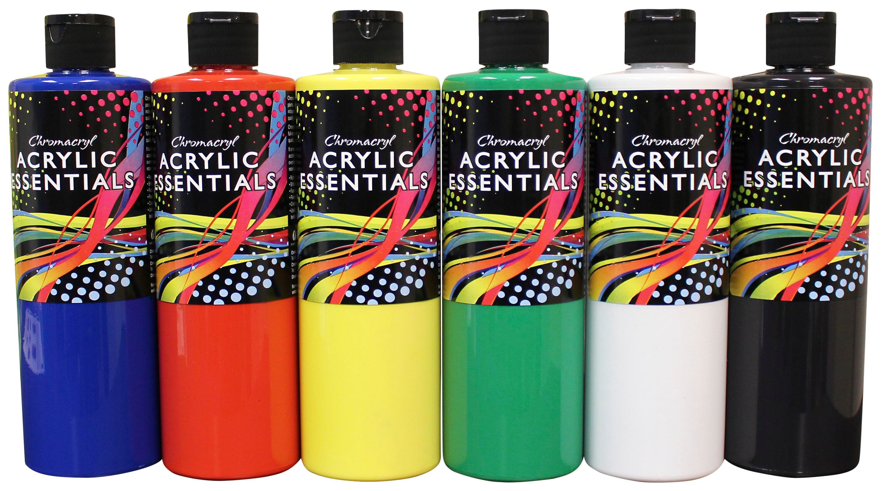 PAINT ACRYLIC CHROMACRYL ESSENTIALS PINT ASST PRIMARY SET OF 6