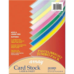 CARD STOCK 8.5X11 ASST BRIGHT PASTEL COLORS PK OF 250
