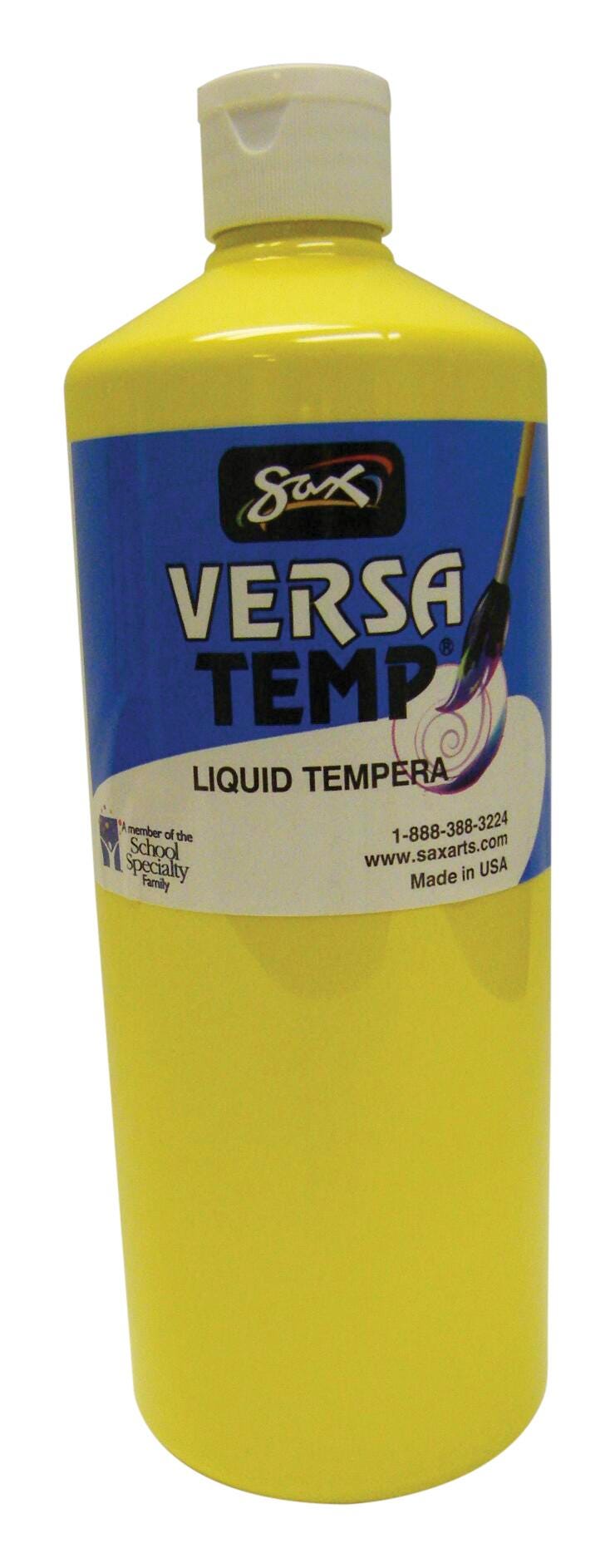 PAINT TEMPERA HB SAX VERSATEMP PRIMARY YELLOW QUART