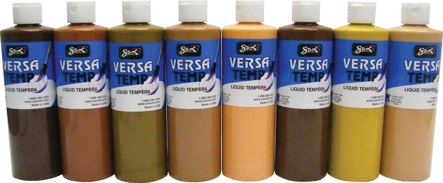 PAINT TEMPERA HB SAX VERSATEMP PINT ASST MULTICULTURAL SET OF 8