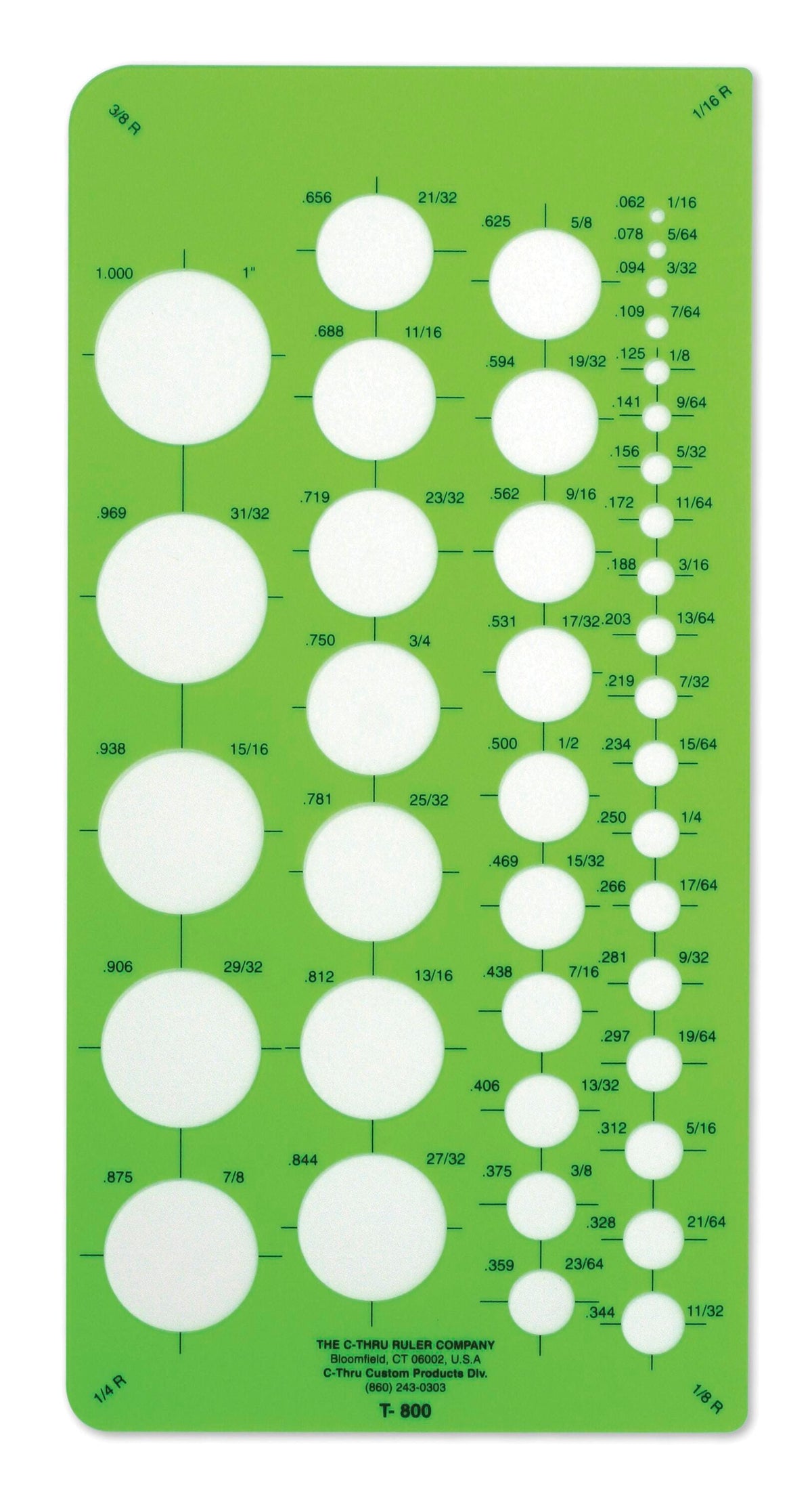 TEMPLATE 41 CIRCLES WESTCOTT