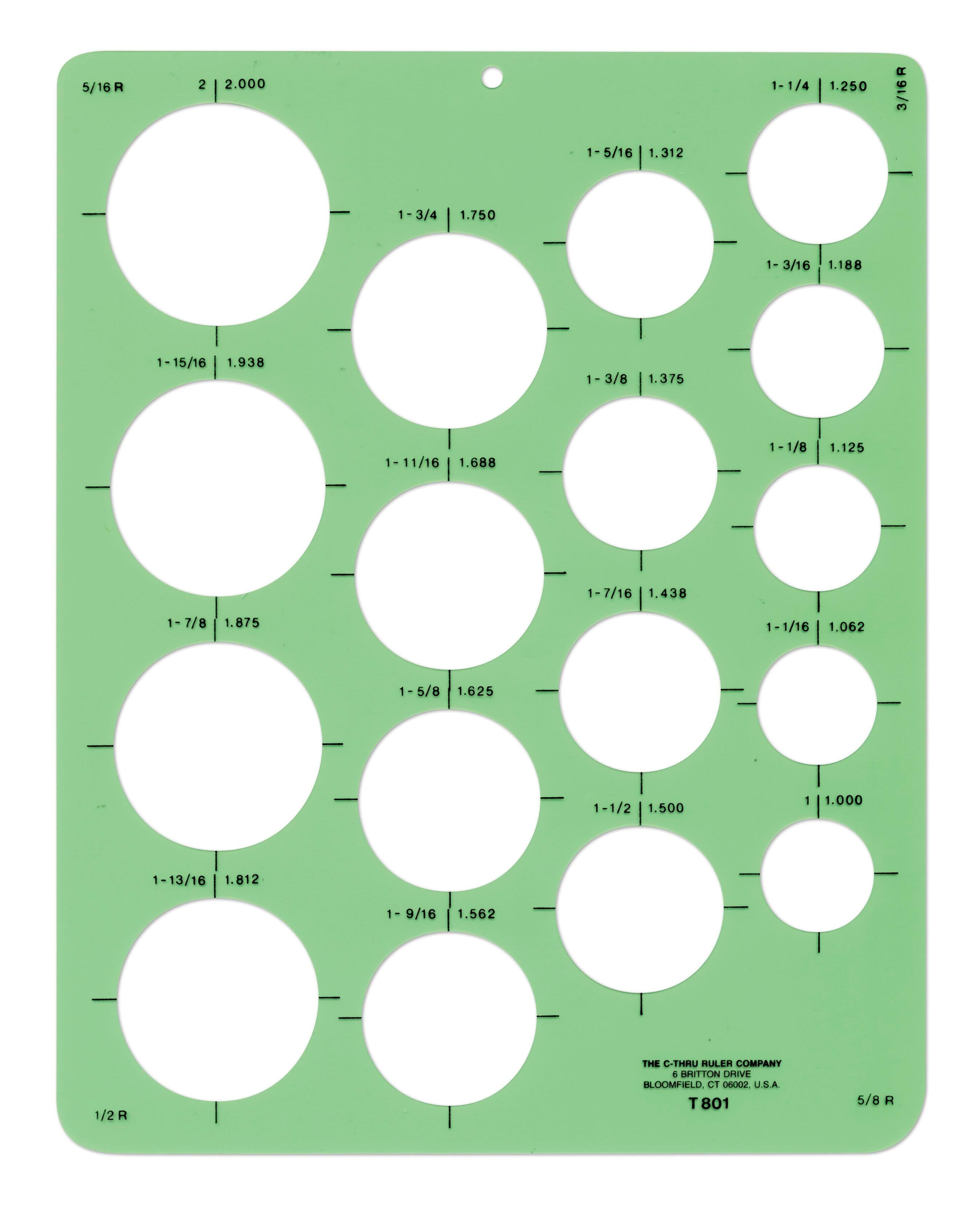 TEMPLATE 17 CIRCLES WESTCOTT