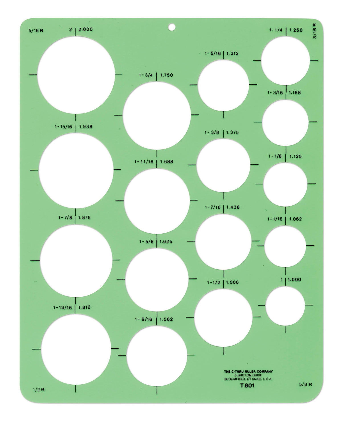 TEMPLATE 17 CIRCLES WESTCOTT