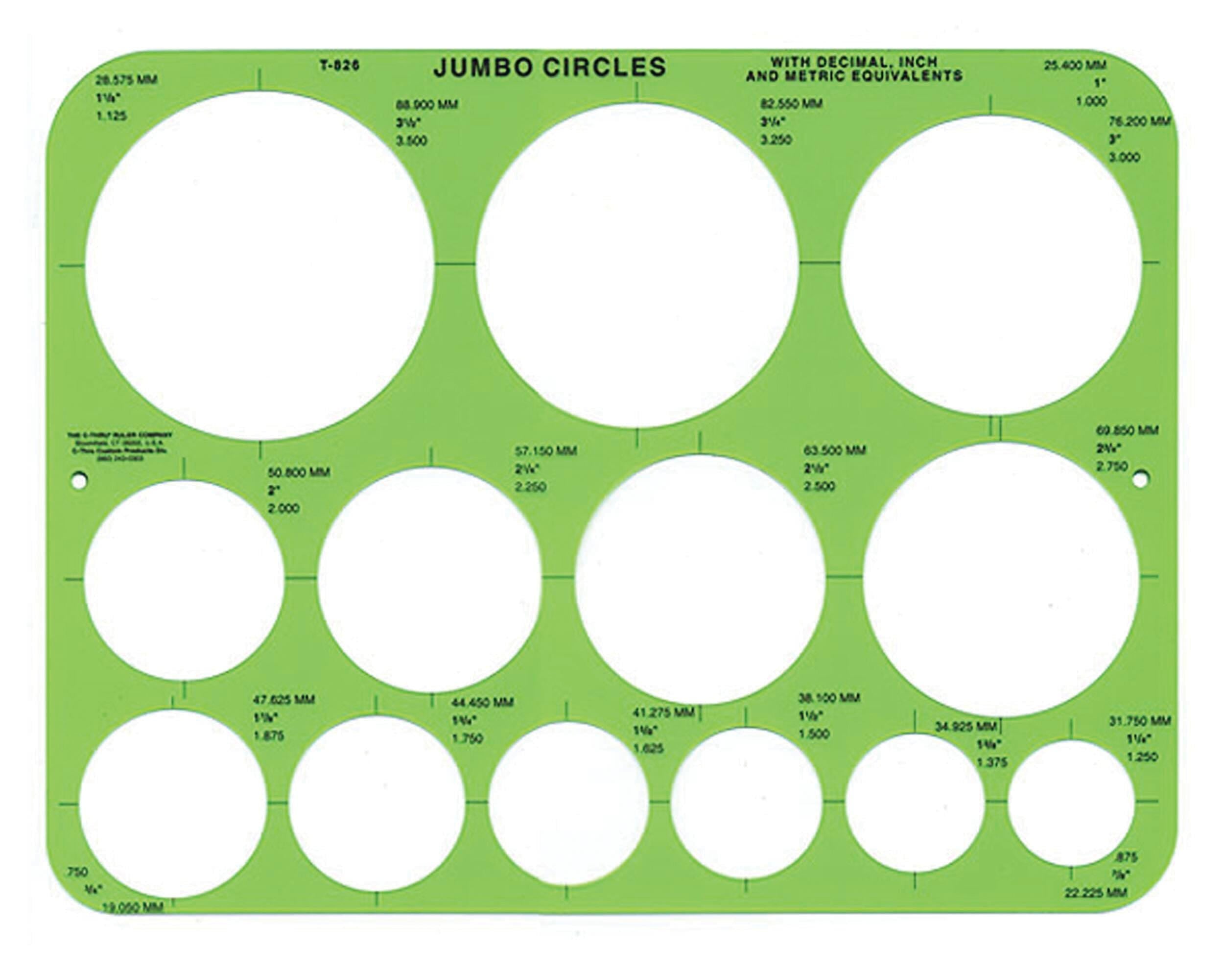 TEMPLATE 13 CIRCLES WESTCOTT