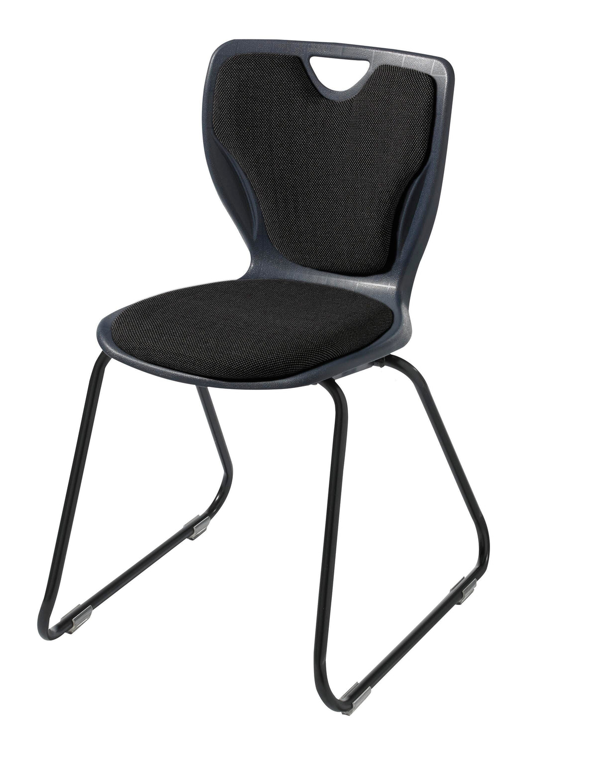 CHAIR - CLASSROOM SELECT - CONTEMPORARY SLED BASE CHAIR - 18 IN - SPECIFY SEAT AND BACK COLOR - BLACK