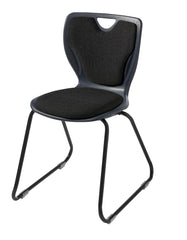 CHAIR - CLASSROOM SELECT - CONTEMPORARY SLED BASE CHAIR - 18 IN - SPECIFY SEAT AND BACK COLOR - BLACK