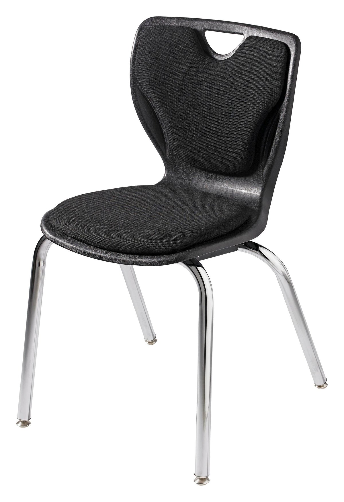 CHAIR - CLASSROOM SELECT - CONTEMPORARY 4-LEG - PADDED SEAT AND BACK - 20 IN A+ - SPECIFY SEAT AND BACK COLOR - SPECIFY FABRIC COLOR - SPECIFY FRAME COLOR - GLIDE - SPECIFY GLIDE TYPE - CHROME