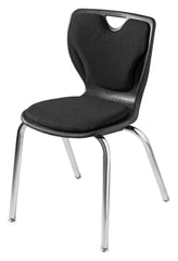 CHAIR - CLASSROOM SELECT - CONTEMPORARY 4-LEG - PADDED SEAT AND BACK - 18 IN A+ - SPECIFY SEAT AND BACK COLOR - SPECIFY FABRIC COLOR - SPECIFY FRAME COLOR - GLIDE - SPECIFY GLIDE TYPE - CHROME