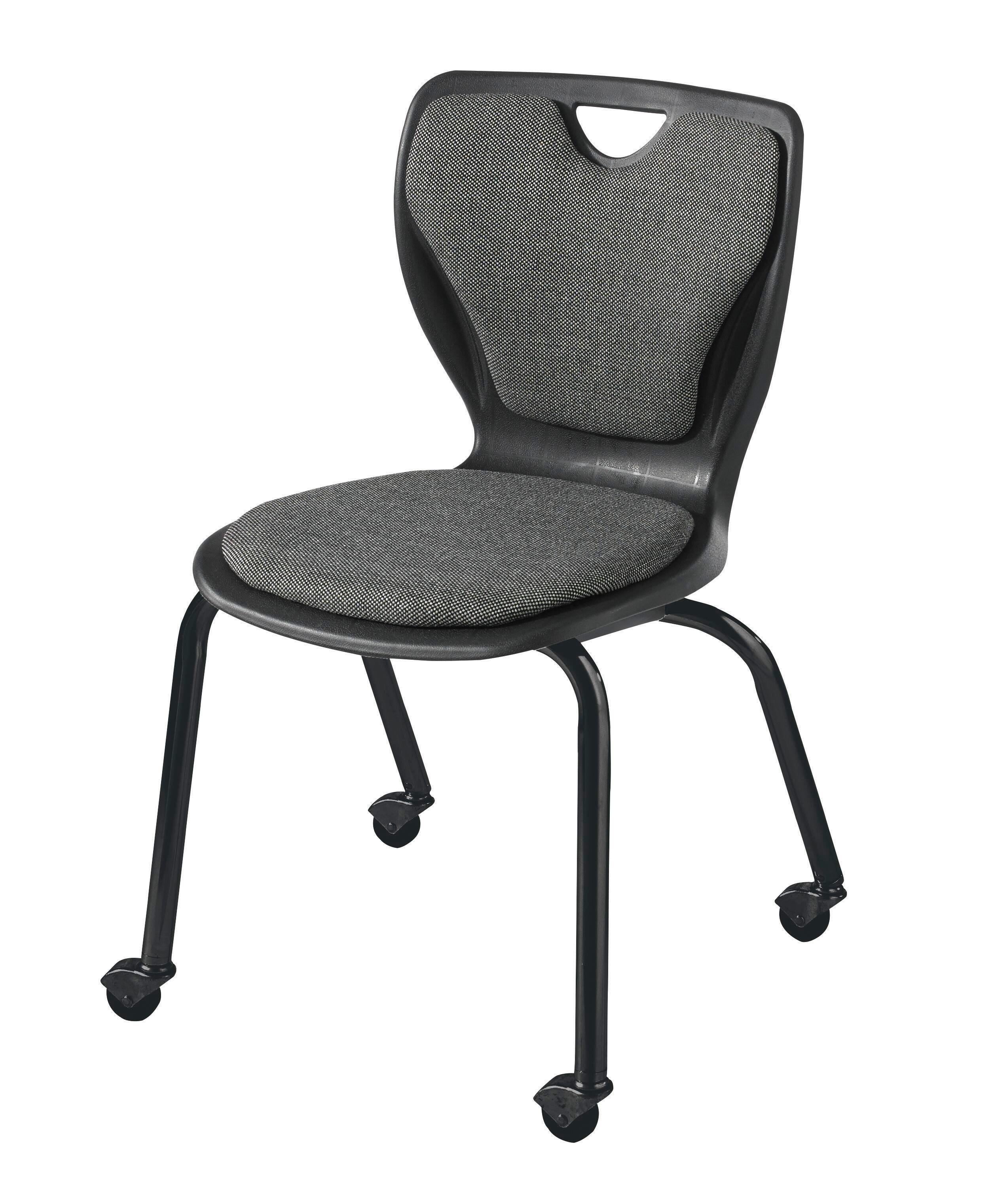 CHAIR - CLASSROOM SELECT - CONTEMPORARY 4-LEG - PADDED SEAT AND BACK - 18 IN - SPECIFY SEAT AND BACK COLOR - SPECIFY FABRIC COLOR - SPECIFY FRAME COLOR - CASTER - POWDERCOAT