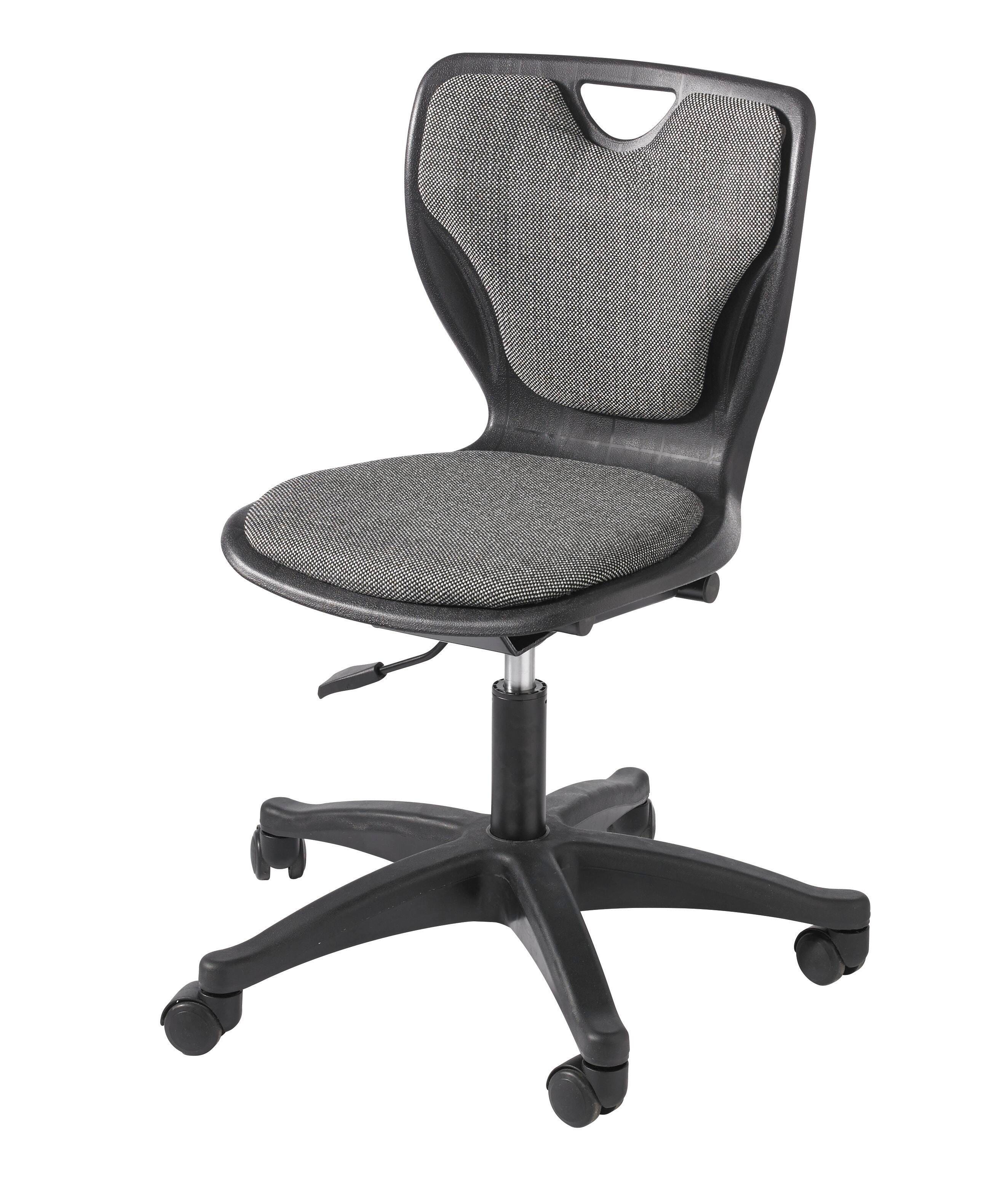 CHAIR - CLASSROOM SELECT - CONTEMPORARY PNEUMATIC LIFT - PADDED SEAT AND BACK - CASTERS - A+ SHELL 17-3/4 TO 22-1/4 H IN - SPECIFY SEAT AND BACK COLOR - SPECIFY FABRIC COLOR