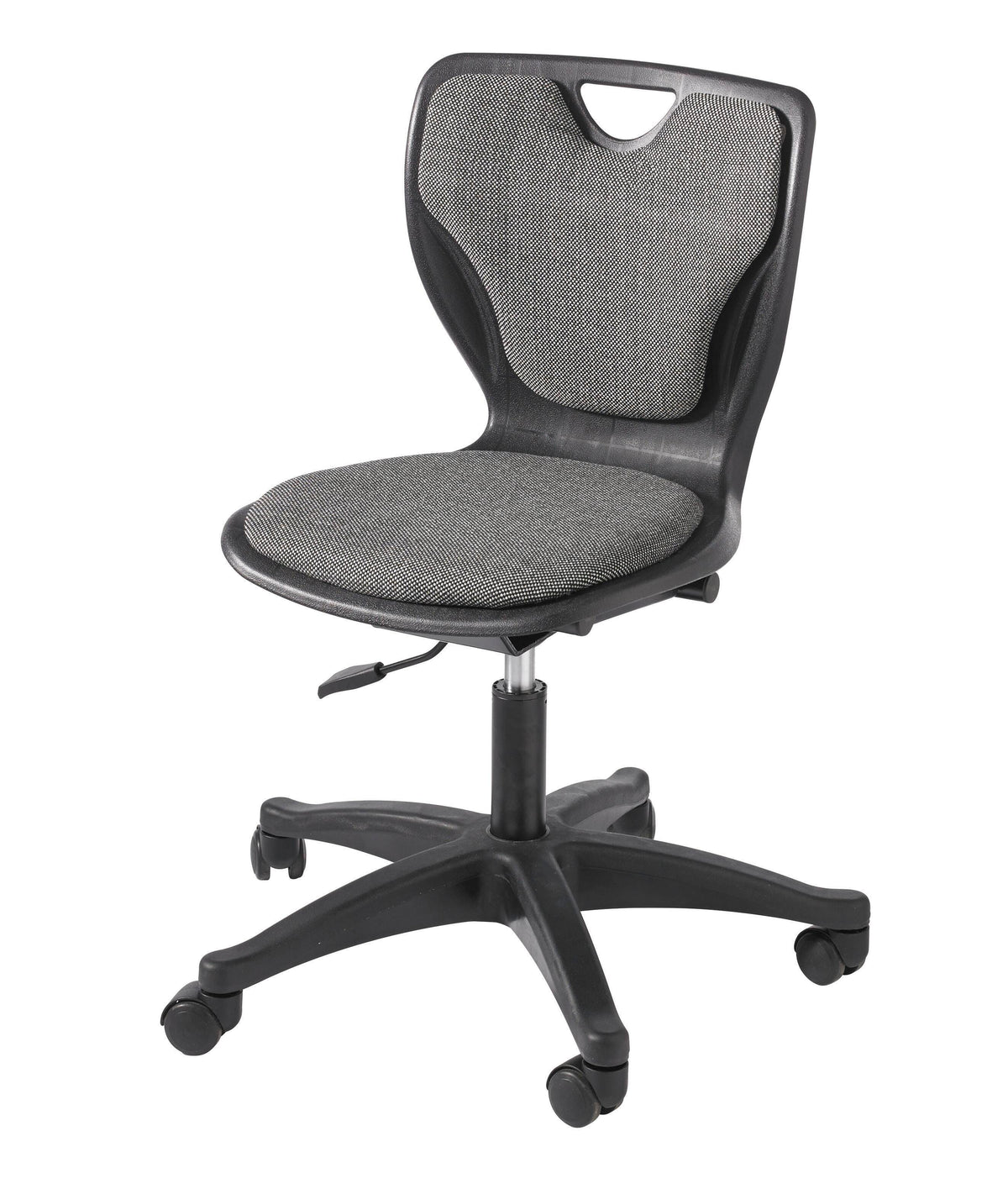 CHAIR - CLASSROOM SELECT - CONTEMPORARY PNEUMATIC LIFT - PADDED SEAT AND BACK - CASTERS - A+ SHELL 17-3/4 TO 22-1/4 H IN - SPECIFY SEAT AND BACK COLOR - SPECIFY FABRIC COLOR