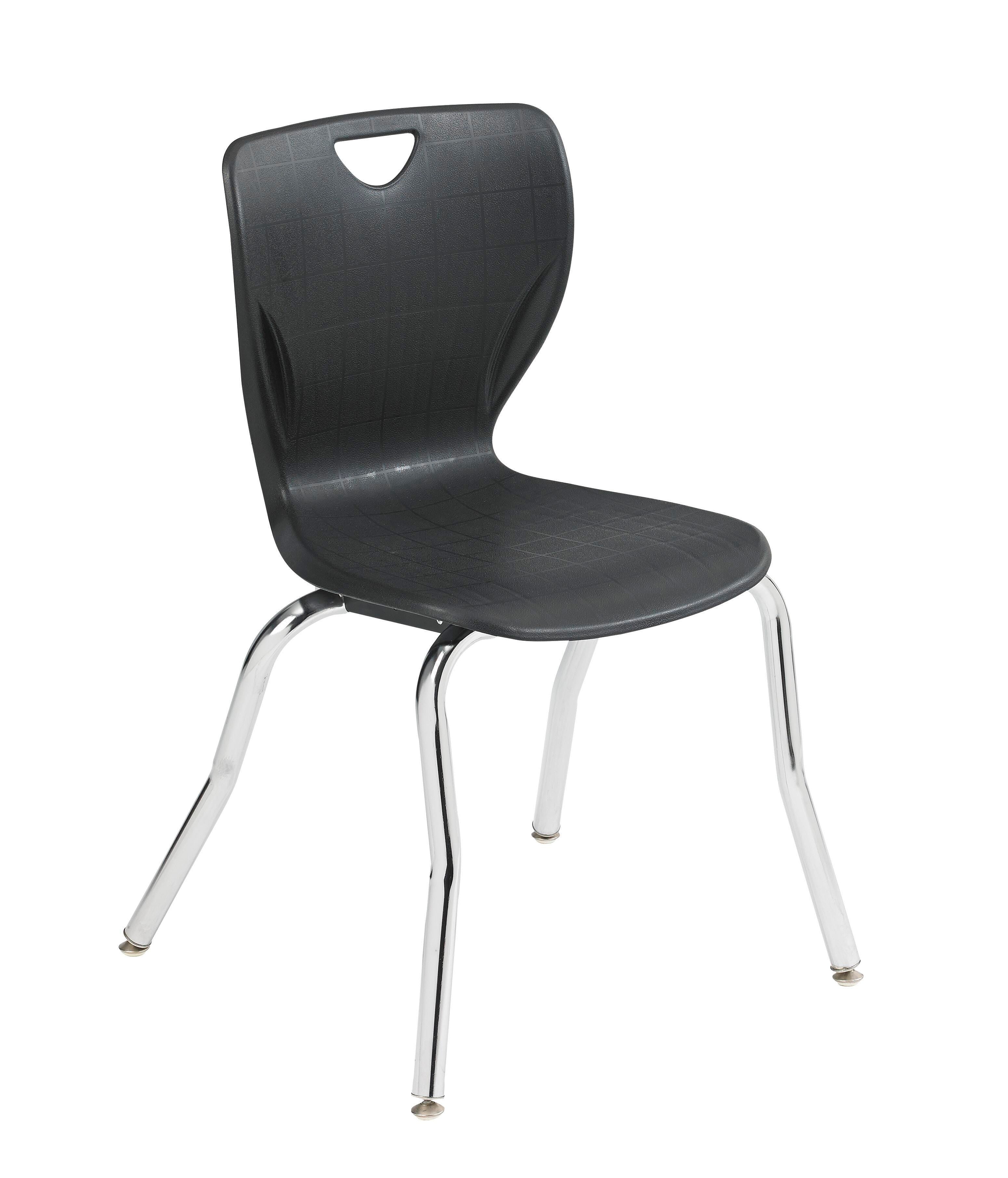 CHAIR - CLASSROOM SELECT - CONTEMPORARY MUSIC CHAIR - 18 IN - SPECIFY SEAT AND BACK COLOR - CHROME - SPECIFY GLIDE TYPE
