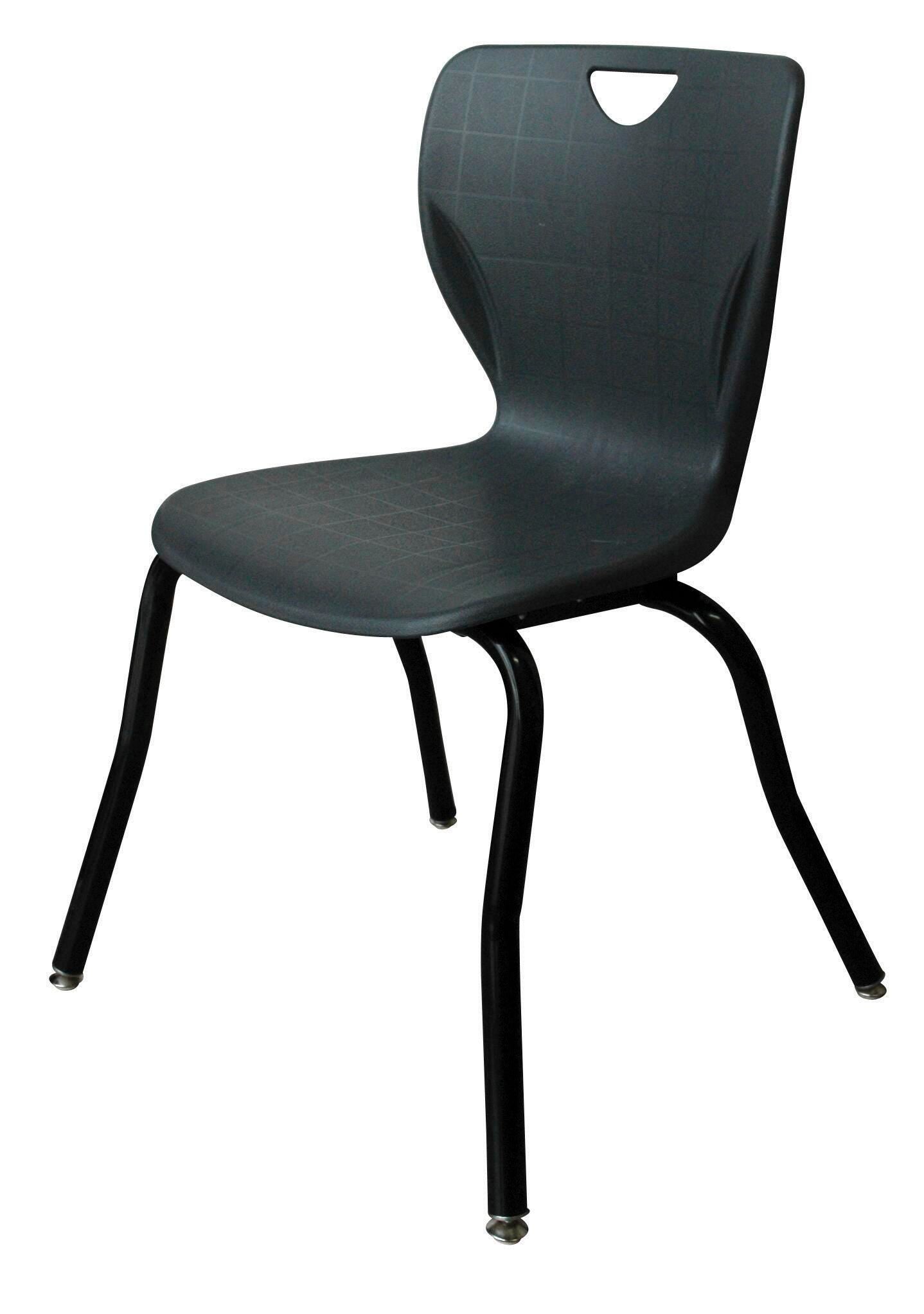 CHAIR - CLASSROOM SELECT - CONTEMPORARY MUSIC CHAIR - 18 IN - SPECIFY SEAT AND BACK COLOR - BLACK - SPECIFY GLIDE TYPE