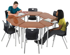 DESK - CLASSROOM SELECT - CONTEMPORARY COLLABORATION - OCTAGON 30 W X 21 D - 30 INCH FIXED HEIGHT - LAMINATE - LOCKEDGE - SPECIFY TOP COLOR - SPECIFY EDGE COLOR - BOOKBOX - SPECIFY BOOKBOX TYPE - GLID