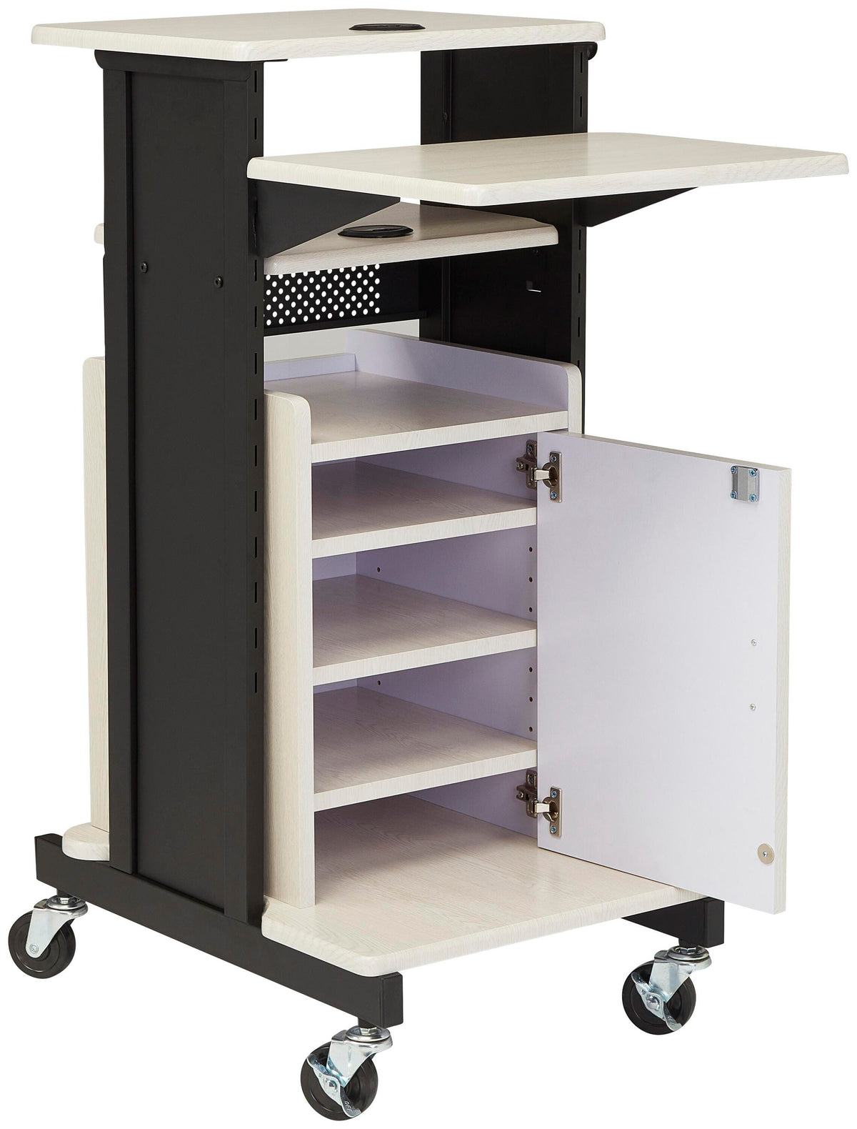 CARTS - OKLAHOMA SOUND PREMIUM PLUS PRESENTATION CART WITH STORAGE CABINET - 30 X 18 X 40-1/2