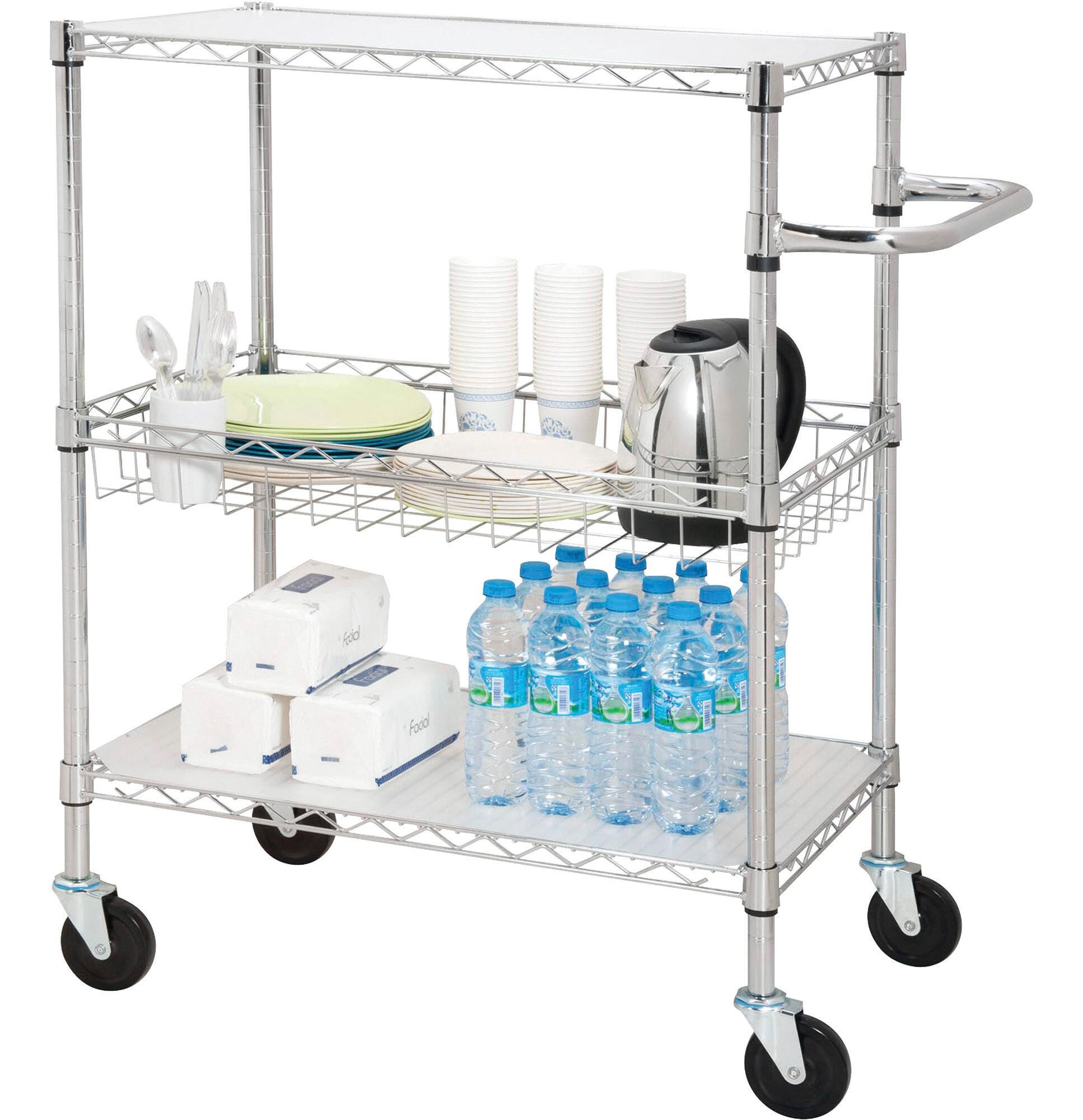 CART 3-TIER ROLLING CHROME LLR84858