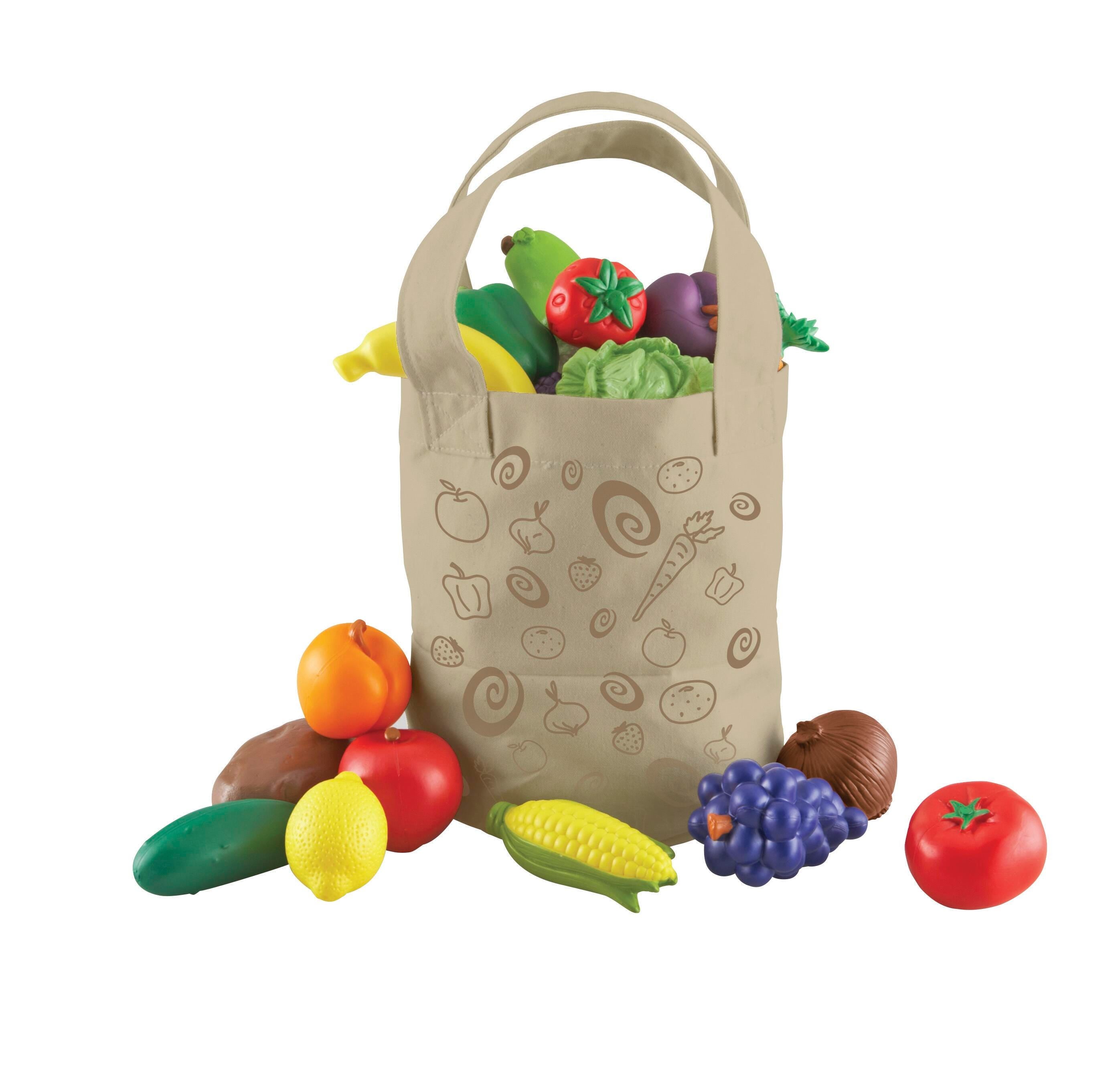 PLAY FOOD NEW SPROUTS FRUIT AND VEGGIE SET OF 17
