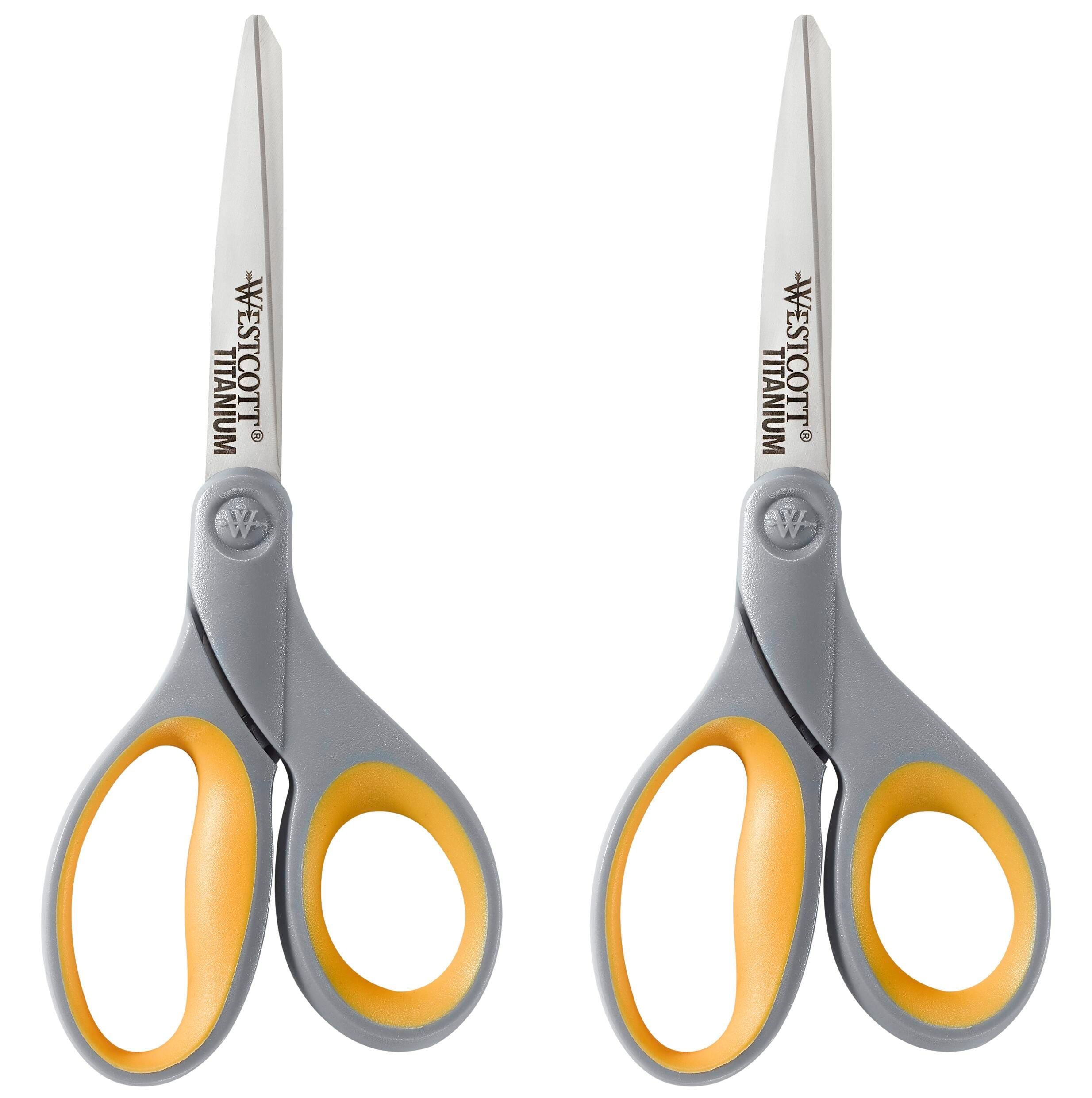 SCISSORS WESTCOTT TITANIUM 8 IN STRAIGHT PACK OF 2