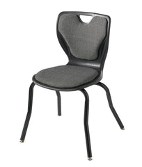CHAIR - CLASSROOM SELECT - CONTEMPORARY MUSIC CHAIR - PADDED SEAT - 18 IN A+ - SPECIFY SEAT AND BACK COLOR - SPECIFY FABRIC COLOR - BLACK - SPECIFY GLIDE TYPE