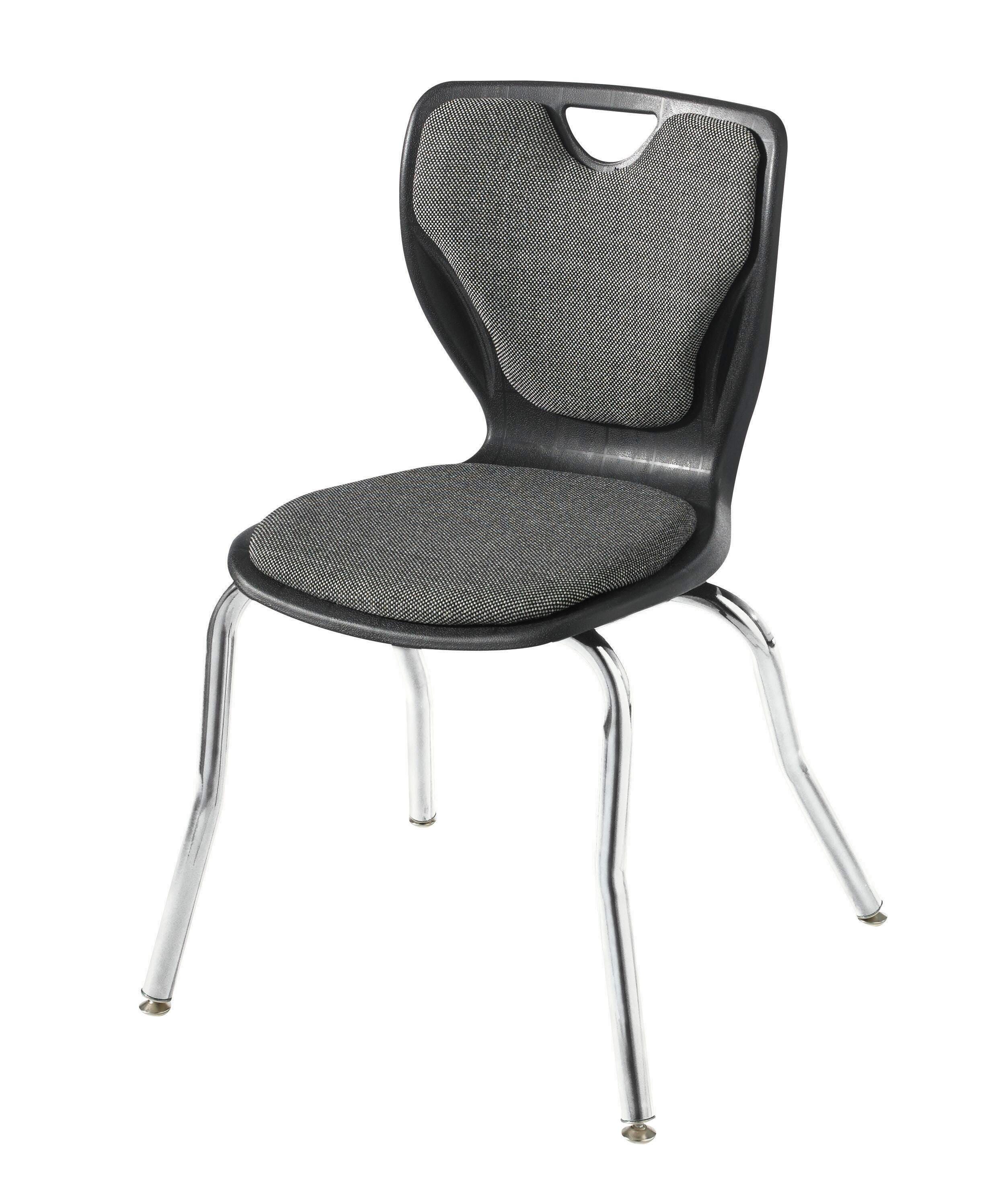 CHAIR - CLASSROOM SELECT - CONTEMPORARY MUSIC CHAIR - PADDED SEAT - 18 IN A+ - SPECIFY SEAT AND BACK COLOR - SPECIFY FABRIC COLOR - CHROME - SPECIFY GLIDE TYPE