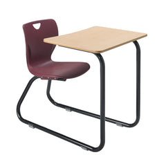 DESK - CLASSROOM SELECT - CONTEMPORARY SLED BASE COMBO - 18 IN A+ - 20 X 26 IN - LAMINATE - PAINTED - BLACK - SPECIFY SEAT AND BACK COLOR - SPECIFY TOP COLOR - SPECIFY EDGE COLOR