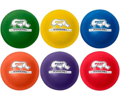 BALL DODGEBALL RHINO LOW BOUNCE 7 INCH ST/6 - ASSORTED COLORS