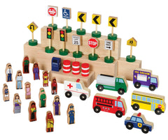 TRANSPORTATION COMMUNITY AND ROADWAY ESSENTIALS - SET OF 36