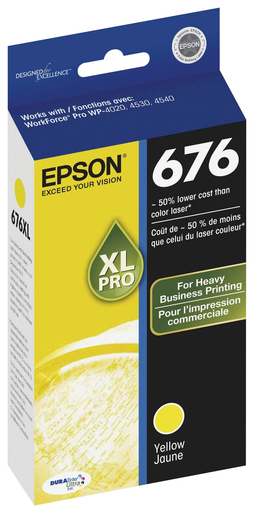 CARTRIDGE INK TONER EPSON 676XL YELLOW EPST676XL420
