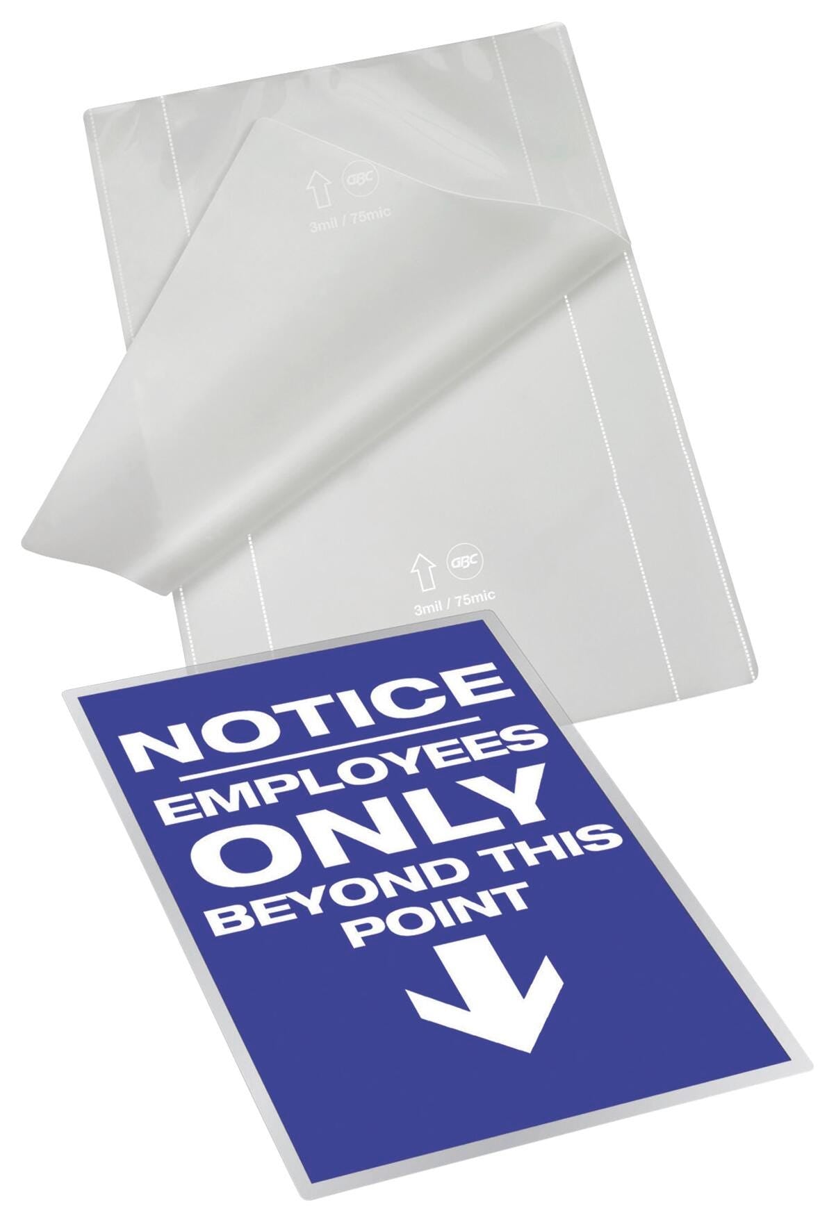 LAMINATING POUCH EZUSE - LETTER SIZE - 9 X 11-1/2 INCH - 3MIL - PACK OF 100