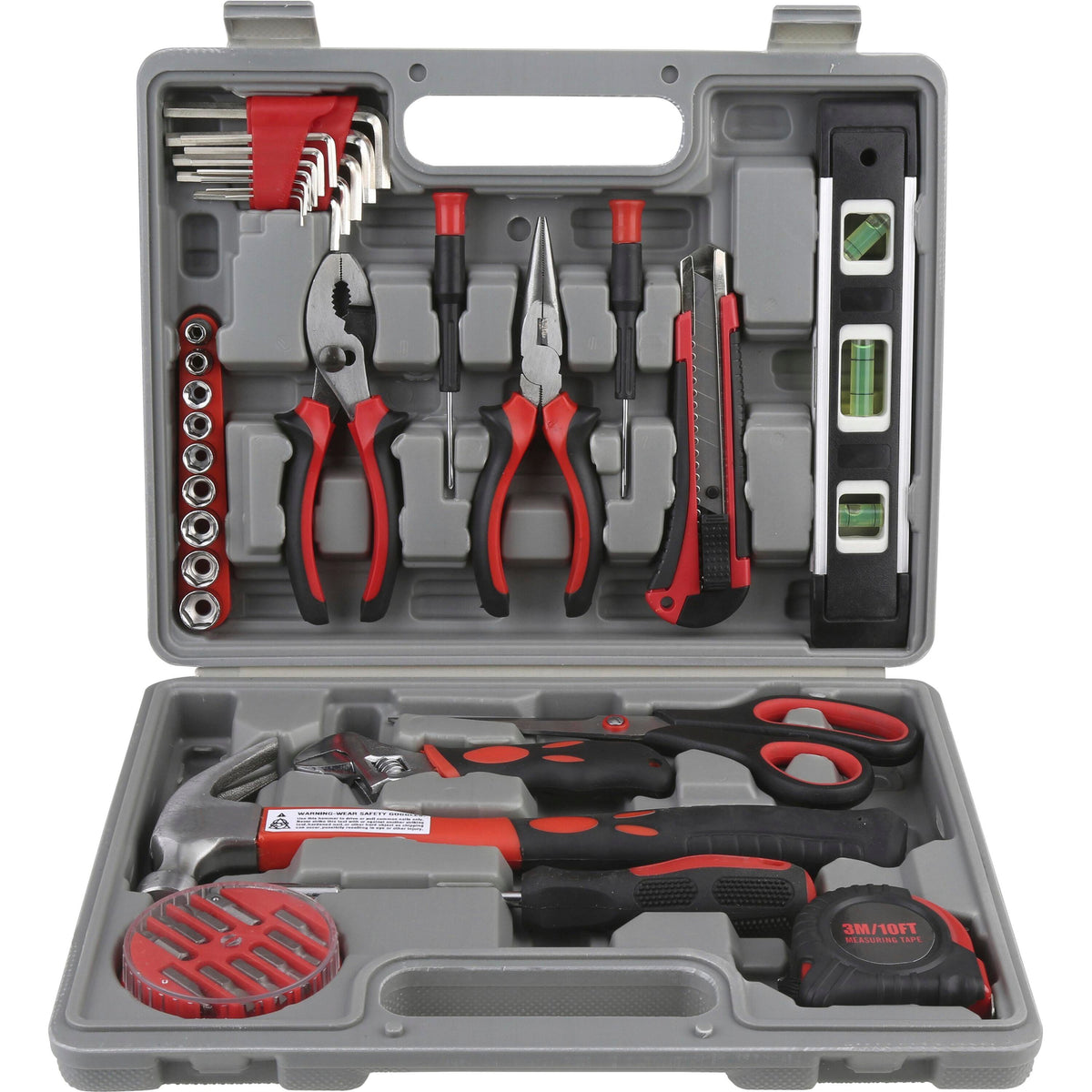 TOOL KIT W/CASE HOME/OFFICE 42 PCS GREY GJO11963