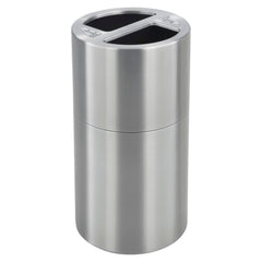 RECEPTACLE DUAL RECYCLING 30GALLON STAINLESS STEEL