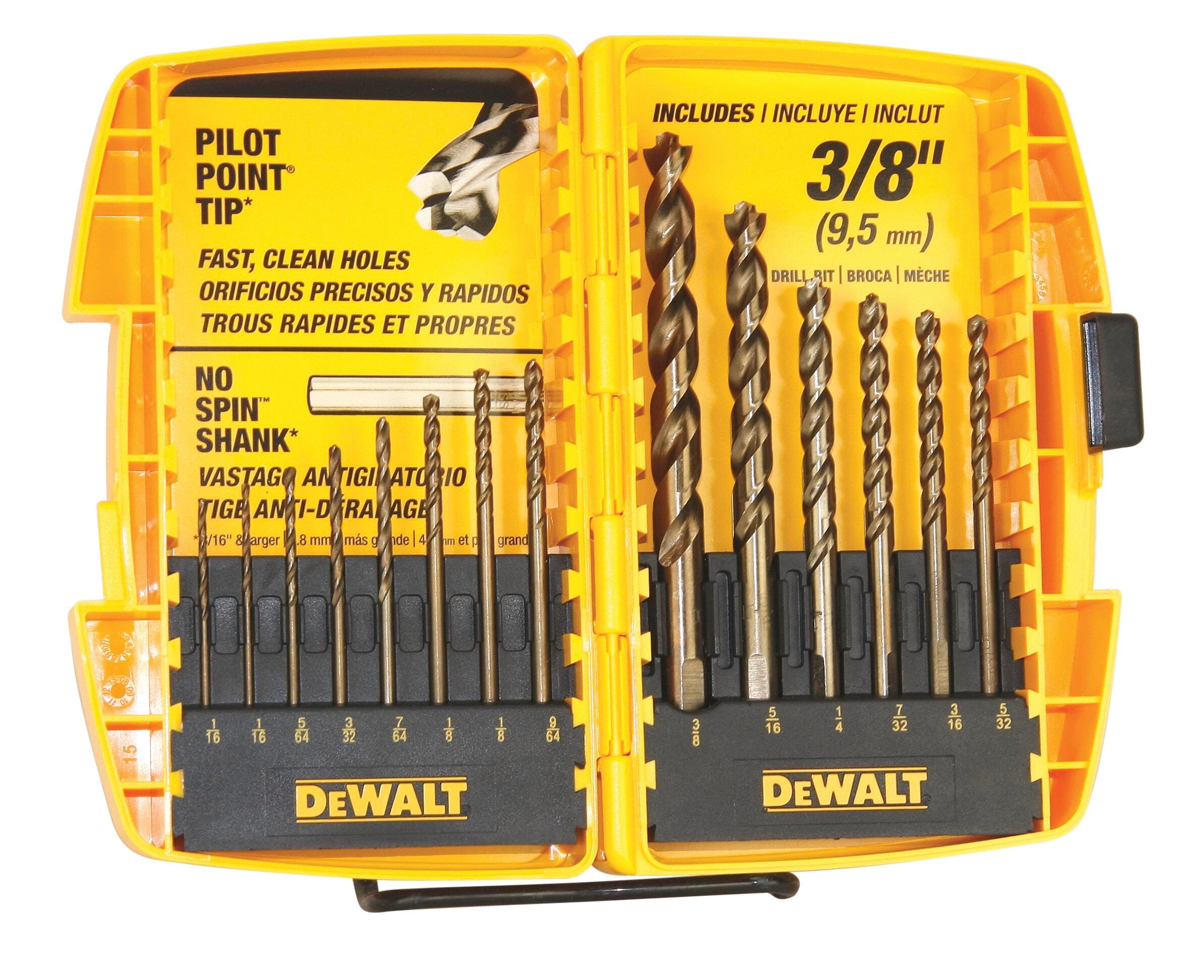 DRILL BIT SET WITH CASE 14-PCS PILOT-POINT