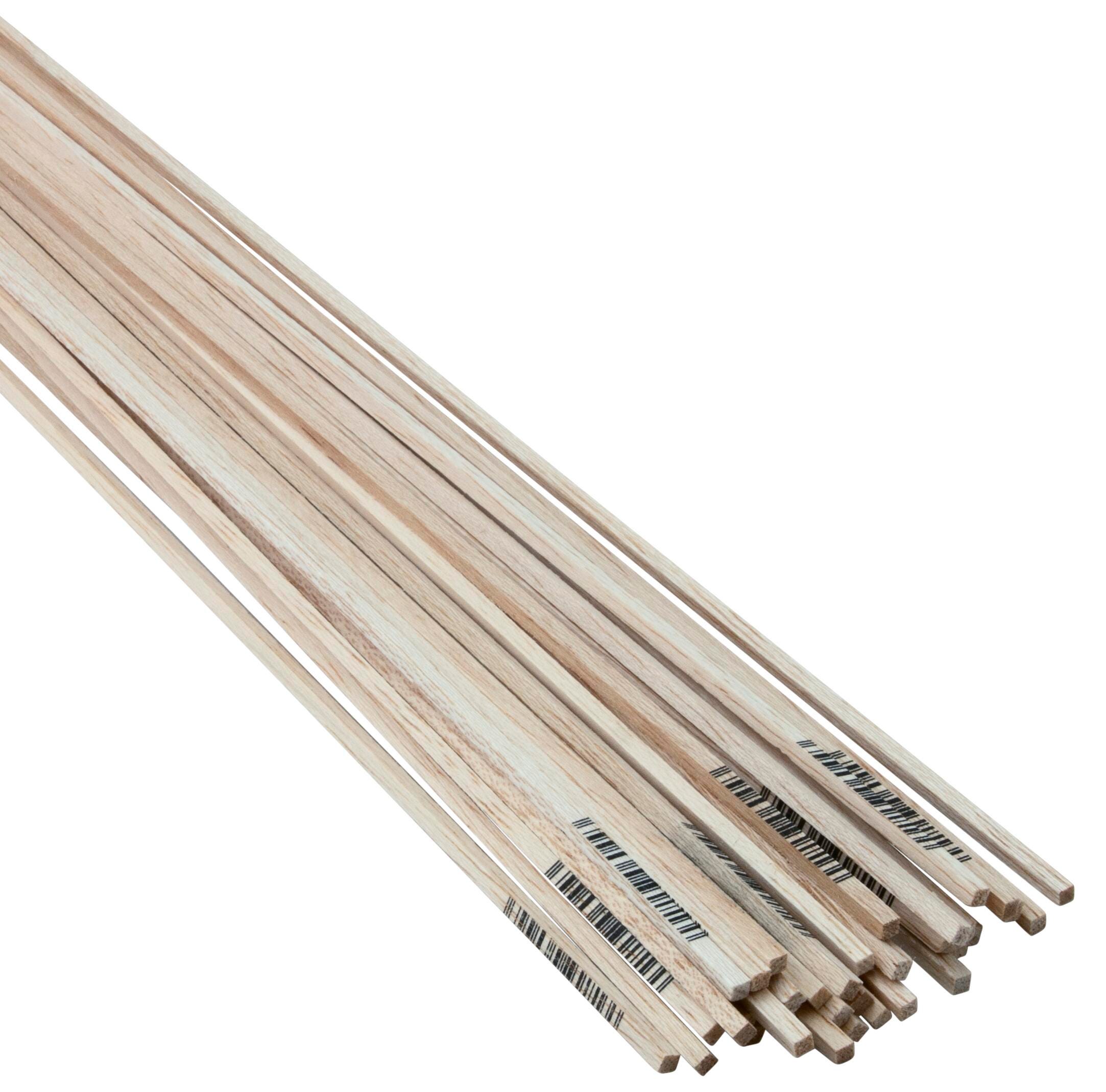 WOOD BALSA STRIPS 3/8 X 3/8 X 36 INCH PACK OF 6