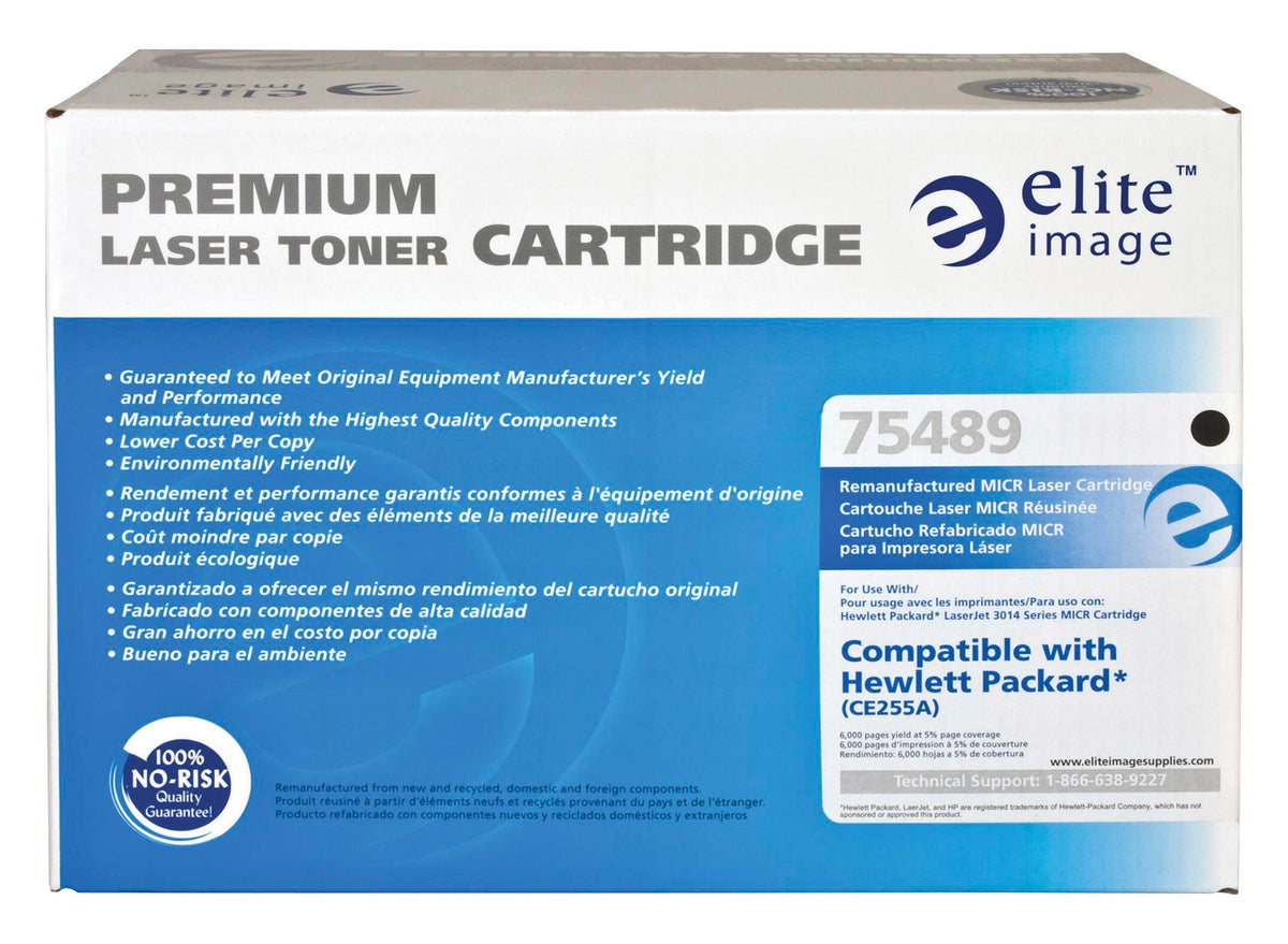 CARTRIDGE MICR TONER FOR HP CE255A BLACK ELI75489
