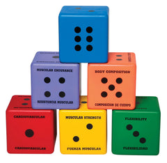 GAME FIVE COMPONENTS OF FITNESS DICE SET OF 6