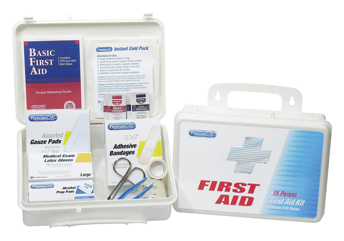 FIRST AID STATION 113PC/25PPL 10X7X3 WHITE ACM60002
