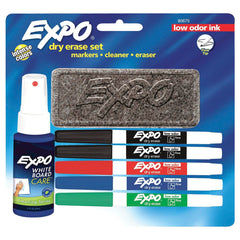 MARKER KIT DRY ERASE FINE POINT LOW ODOR W/ERASER SET/5