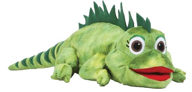 PUPPET LANA THE IGUANA PLUSH PUPPET