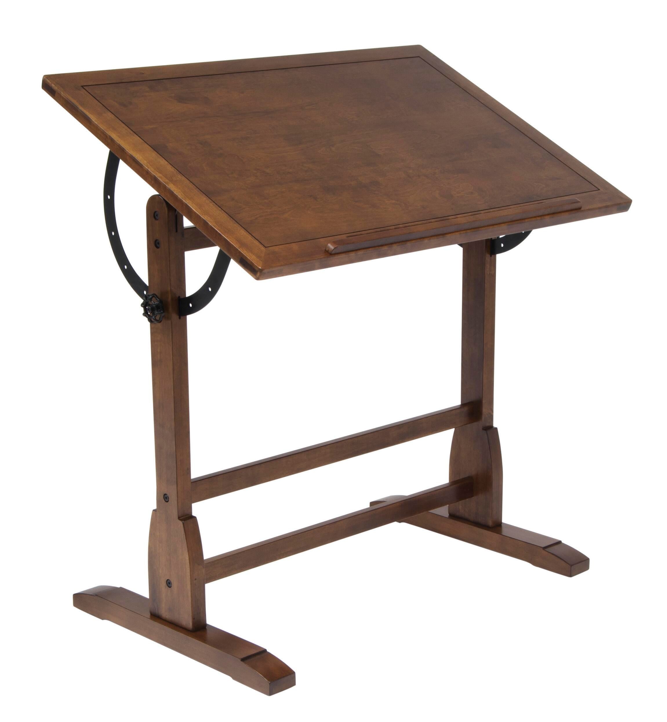 ART TABLE - STUDIO DESIGNS - VINTAGE DRAFTING TABLE - 36 W X 24 D X 34-1/4 H IN - RUSTIC OAK