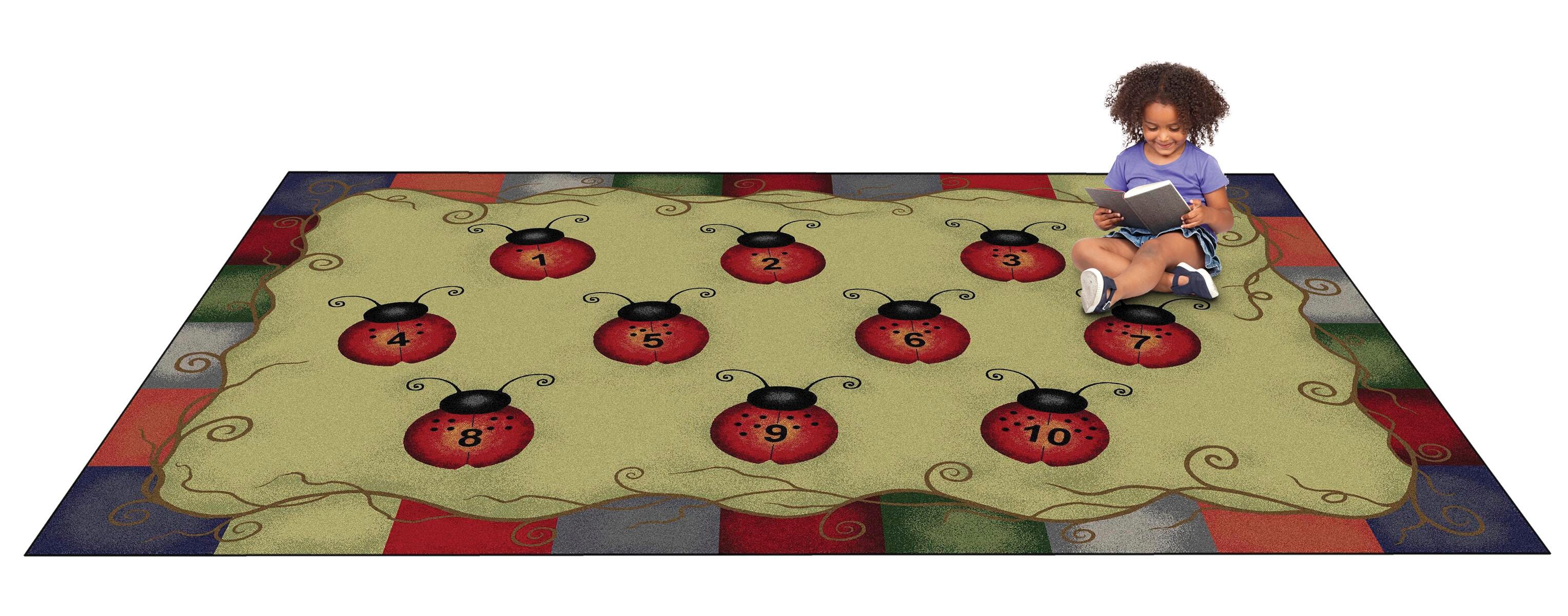 FLAGSHIP CARPETS - LADYBUG NUMBERS - 6 FT X 8 FT 4 IN RECTANGLE