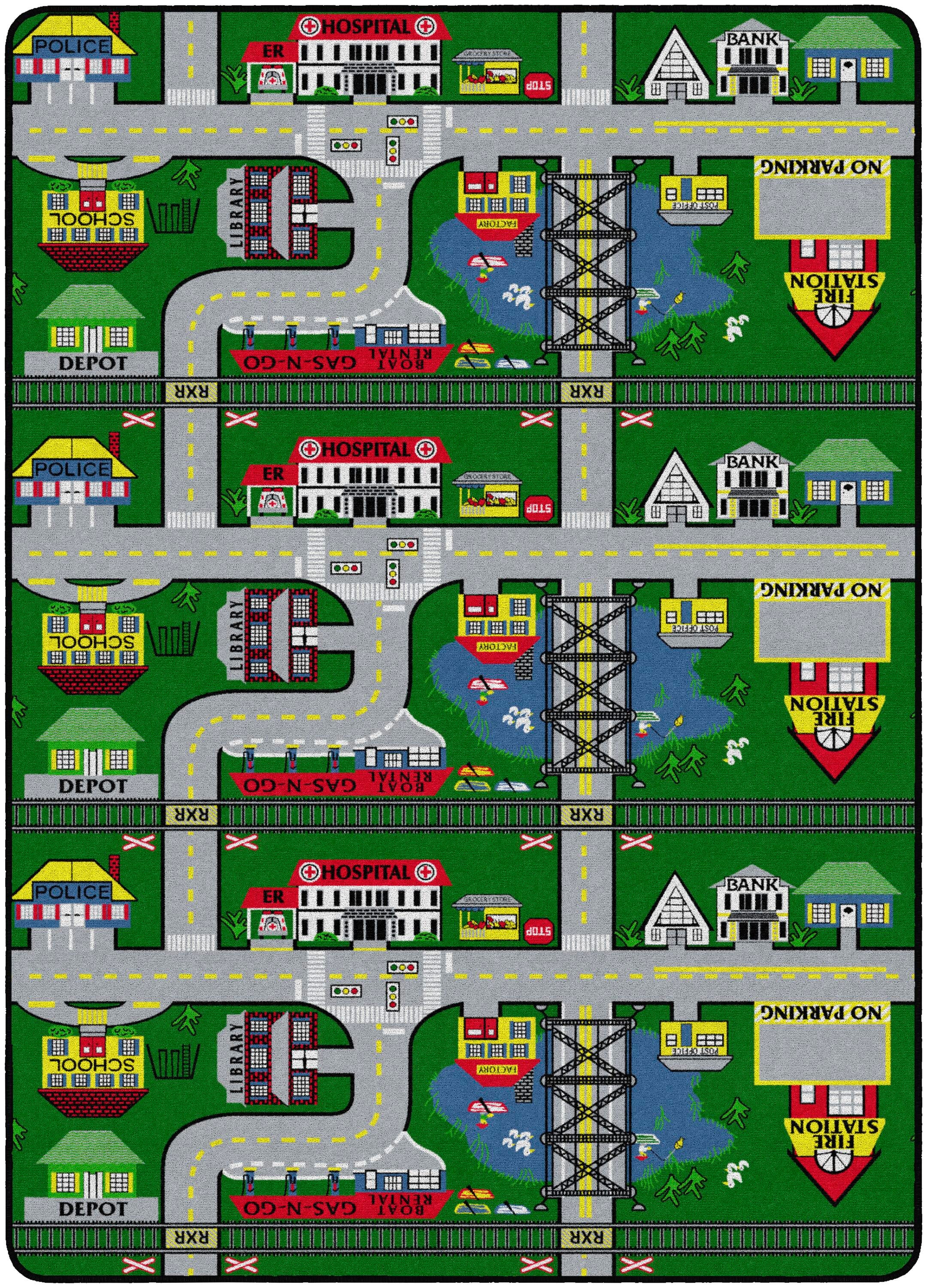 FLAGSHIP CARPETS - PLACES TO GO - RECTANGLE - 6 FT X 9 FT - SPECIFY COLOR