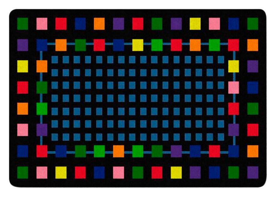 FLAGSHIP CARPETS - REBORDERED SQUARES - RECTANGLE - 6 FT X 8 FT 4 IN - SPECIFY COLOR