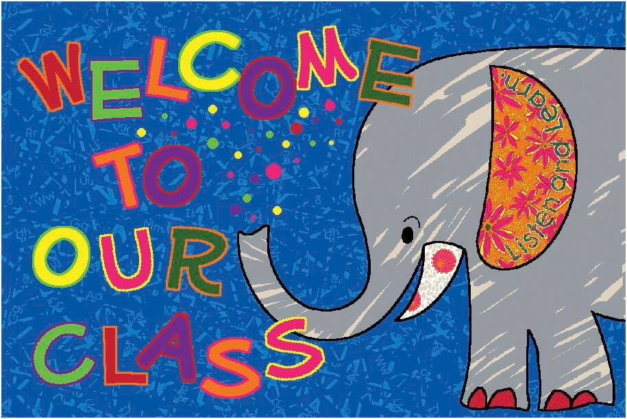 FLAGSHIP CARPETS WELCOME MAT CLASS ELEPHANT - 2 FT X 3 FT RECTANGLE