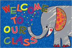 FLAGSHIP CARPETS WELCOME MAT CLASS ELEPHANT - 2 FT X 3 FT RECTANGLE