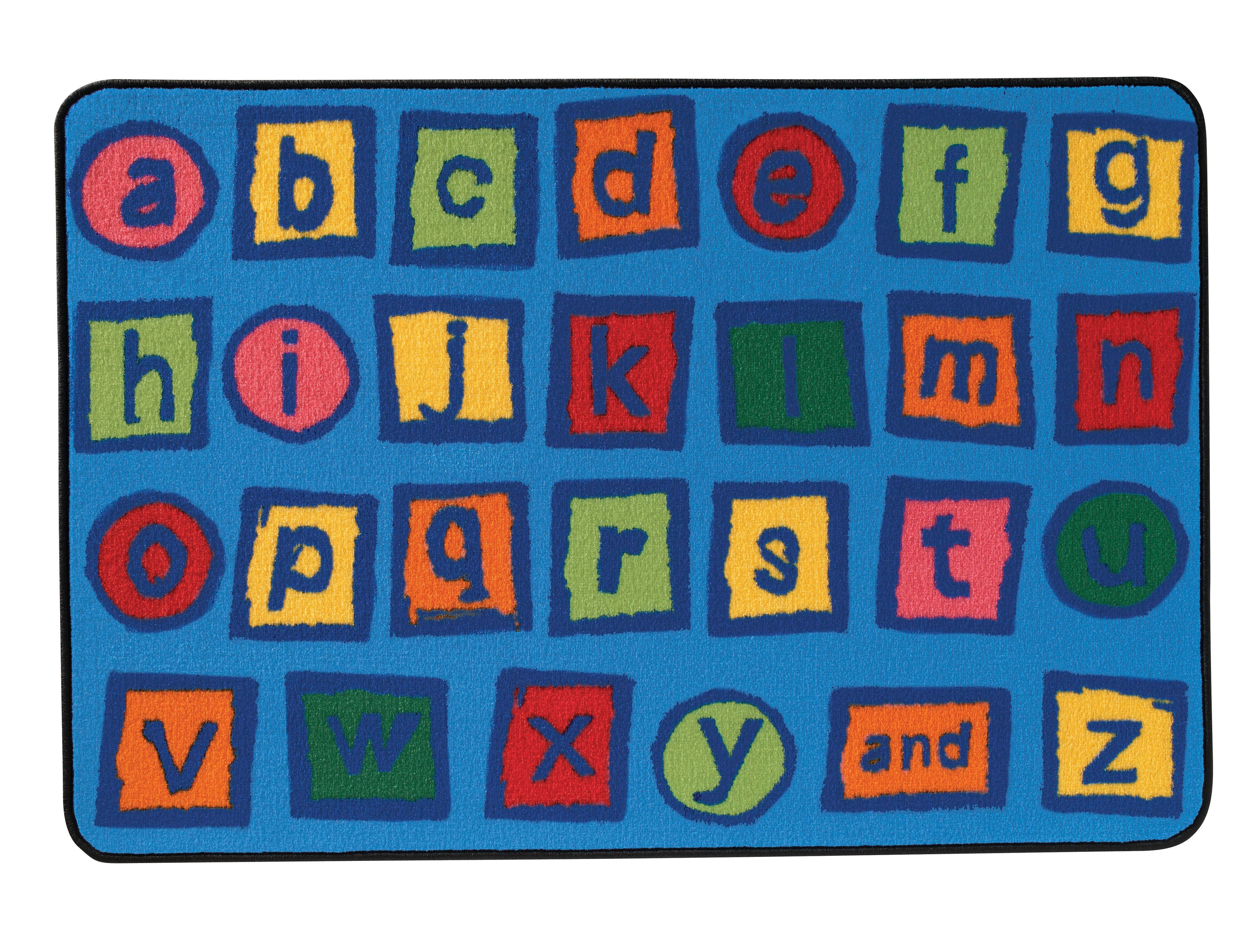 CARPETS FOR KIDS - KIDSVALUE ALPHABET BLOCKS - 4 FT X 6 FT RECTANGLE