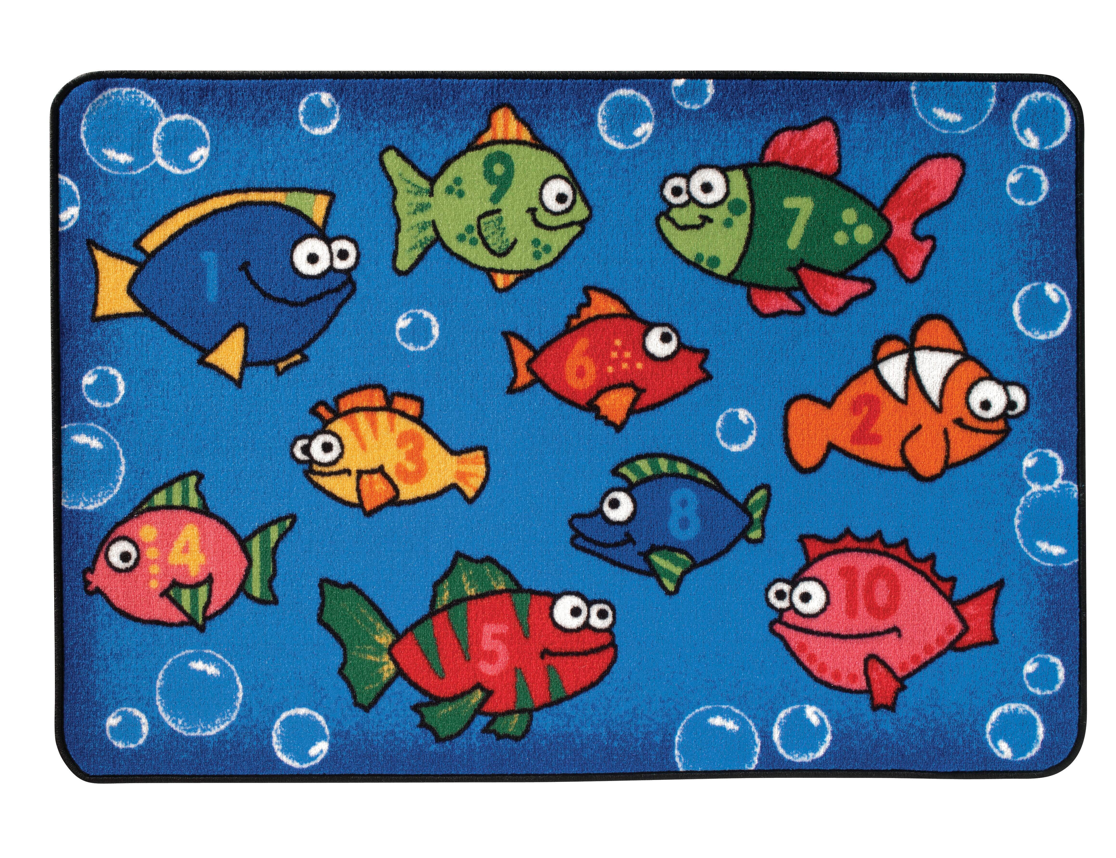 CARPETS FOR KIDS - KIDSVALUE SOMETHING FISHY - 3 FT X 4 FT 6 IN RECTANGLE