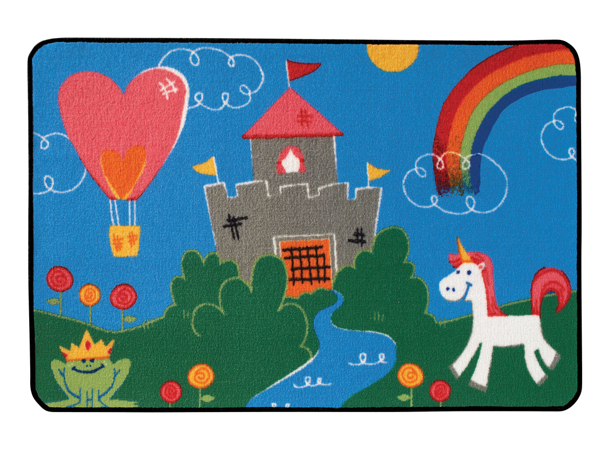CARPETS FOR KIDS - KIDSVALUE FANTASY FUN - RECTANGLE - 3 FT X 4 FT 6 IN - PRIMARY COLOR