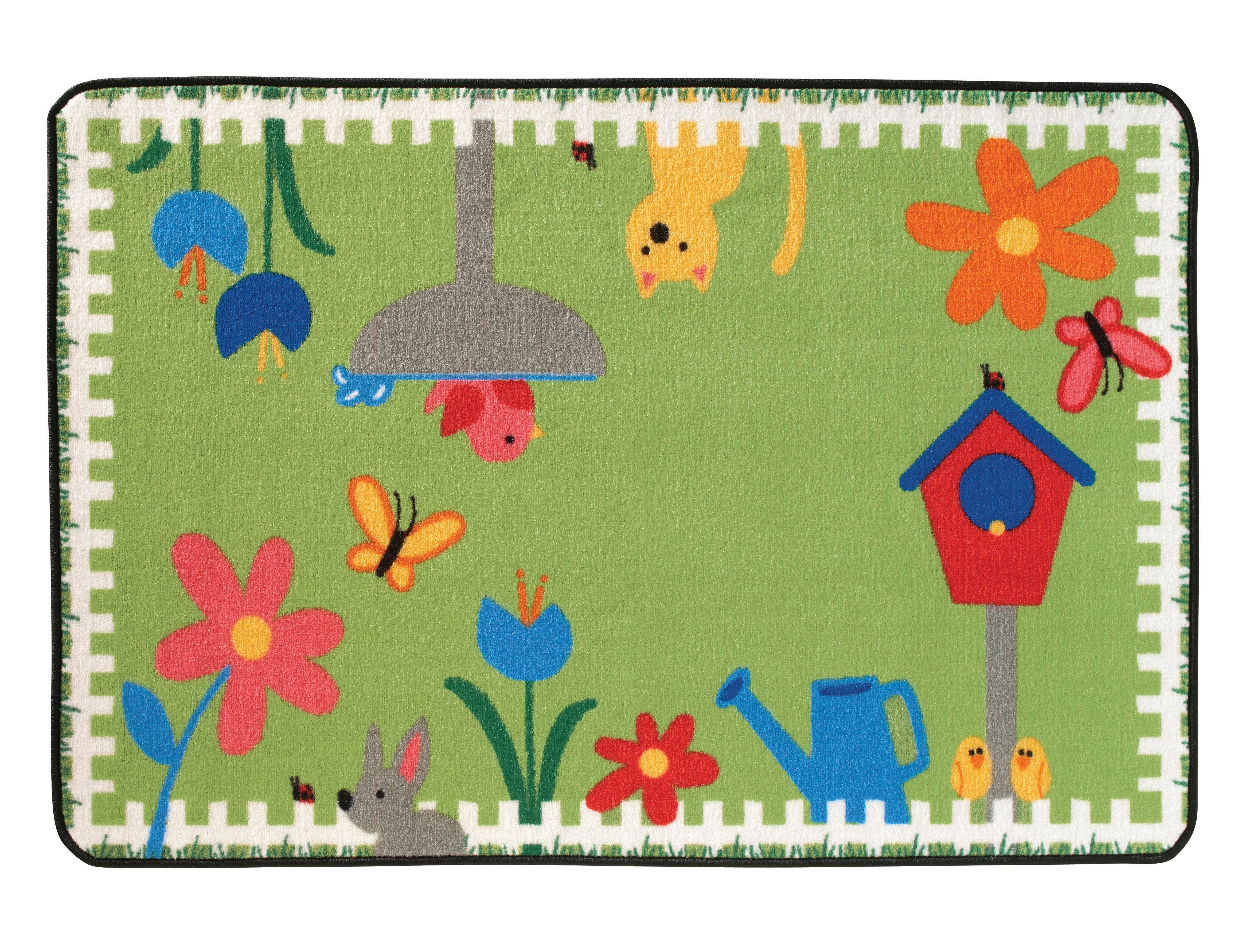 CARPETS FOR KIDS - KIDSVALUE GARDEN TIME - 3 FT X 4 FT 6 IN RECTANGLE