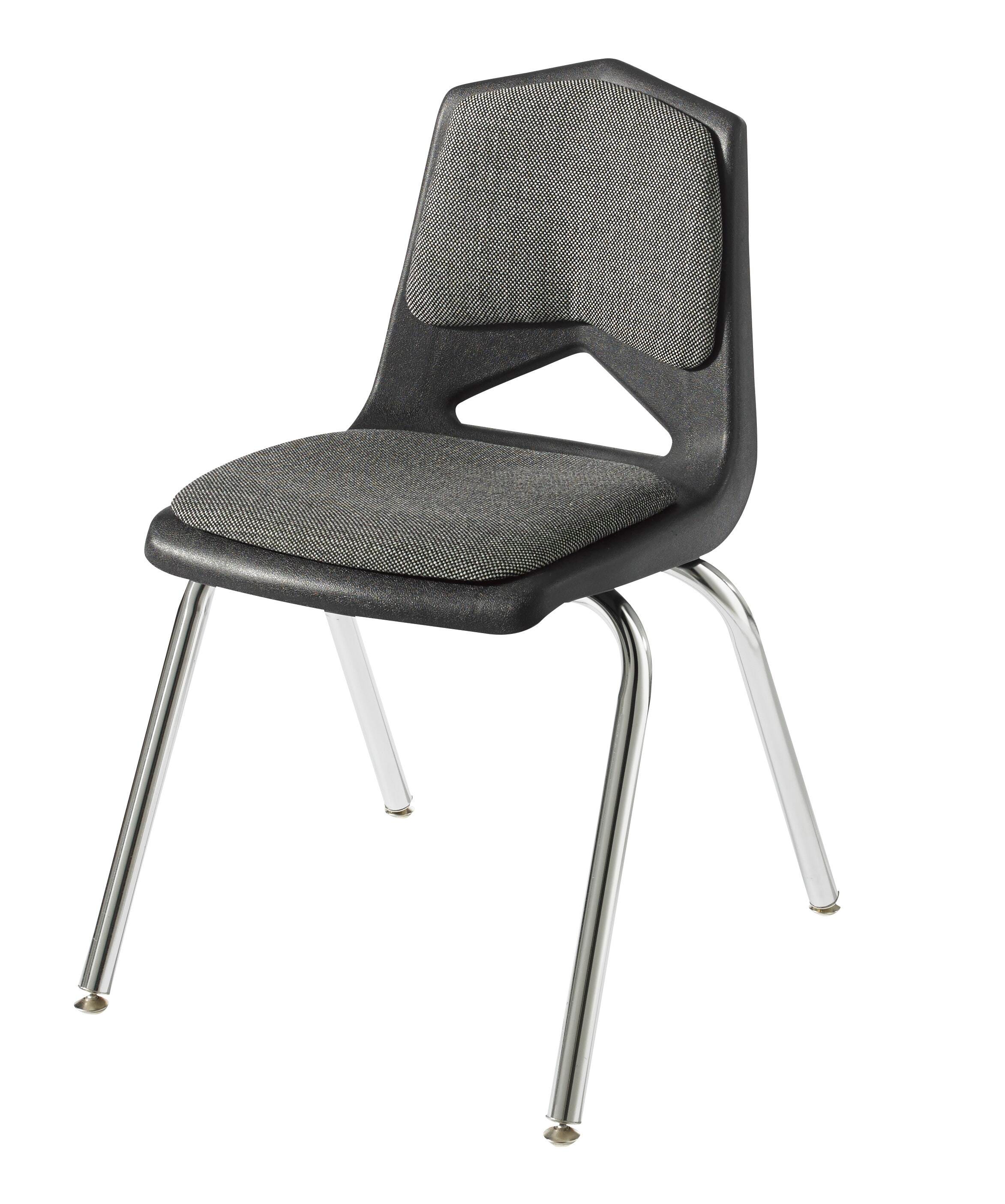 CHAIR - CLASSROOM SELECT - ROYAL SEATING 1100 4-LEG CHAIR - PADDED SEAT AND BACK - 18 IN - SPECIFY SEAT AND BACK COLOR - SPECIFY FABRIC COLOR - CHROME - GLIDE - SPECIFY GLIDE TYPE